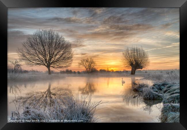 Mist and Frost on the Stour Framed Print by Paul Smith