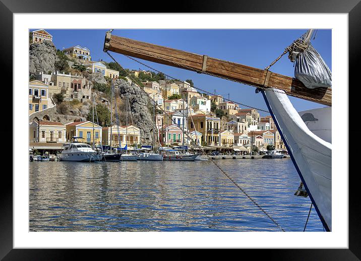 Gialos harbour view Framed Mounted Print by Tom Gomez