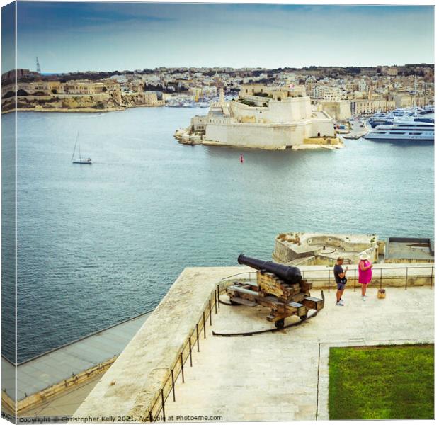 Upper Barrkka Malta Canvas Print by Christopher Kelly