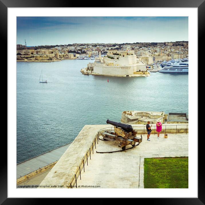 Upper Barrkka Malta Framed Mounted Print by Christopher Kelly