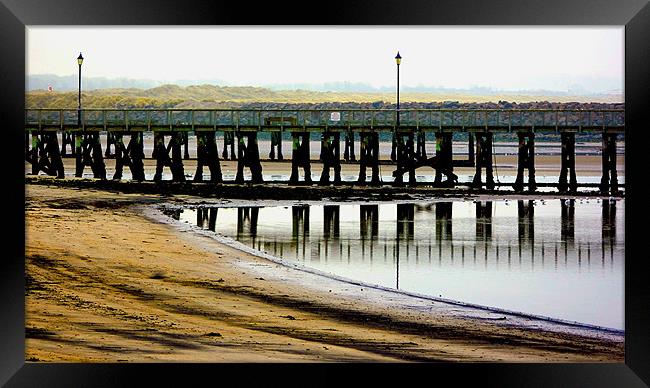 Amble Harbour , Northumberland Framed Print by val butcher