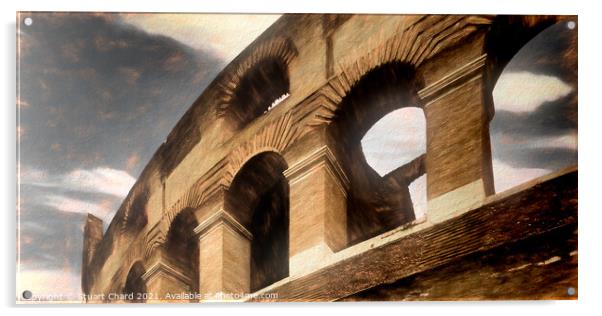 Colosseum, Rome Italy Acrylic by Stuart Chard