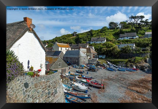 cadgwith cove cornwa Framed Print by Kevin Britland