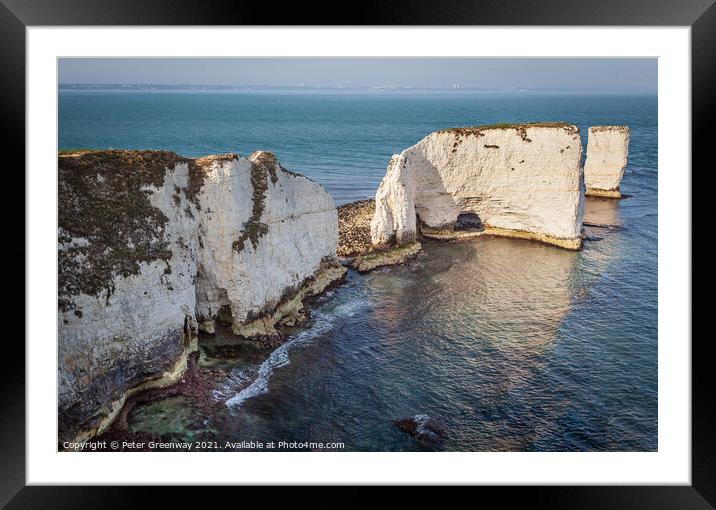 The Jurassic Cost - Old Harry's Rock  Framed Mounted Print by Peter Greenway