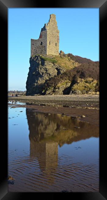 Ayr`s Greenan Castle reflected Framed Print by Allan Durward Photography