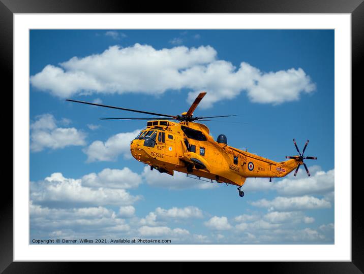  Westland Sea King HAR.3 over North Wales  Framed Mounted Print by Darren Wilkes