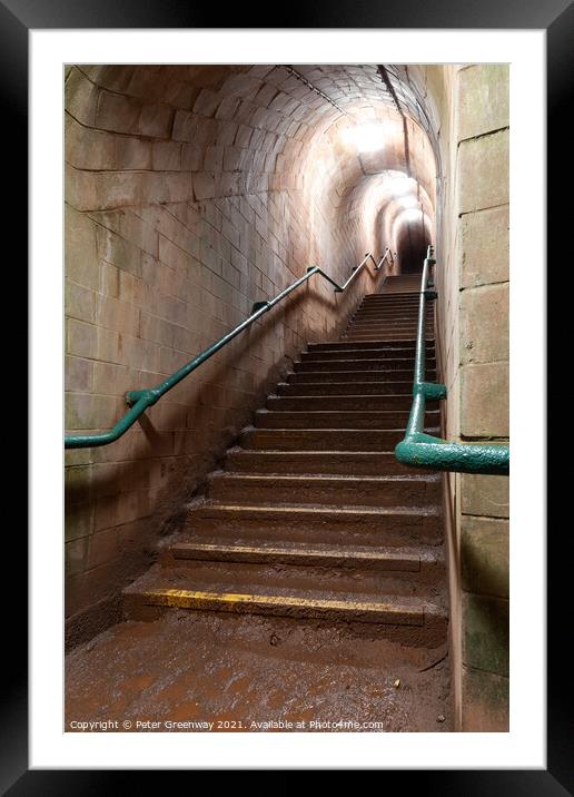 Steps In The Smugglers Tunnel, Shaldon, Devon Framed Mounted Print by Peter Greenway