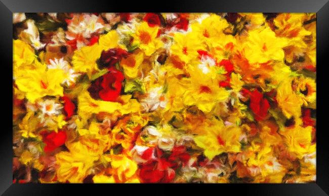 Background of summer flowers Framed Print by Wdnet Studio