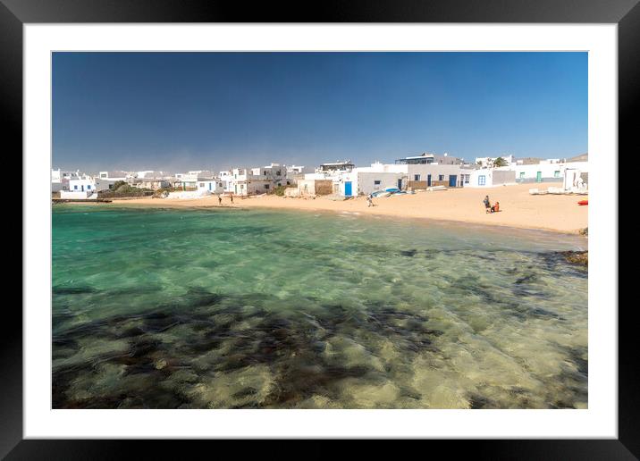 Isla Graciosa, Lanzarote Framed Mounted Print by peter schickert