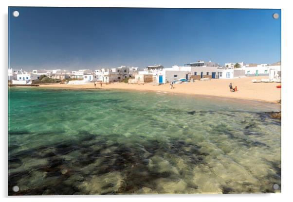 Isla Graciosa, Lanzarote Acrylic by peter schickert
