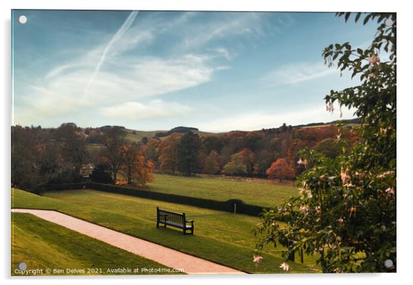 Sir Walter Scott's Autumnal Vista Acrylic by Ben Delves