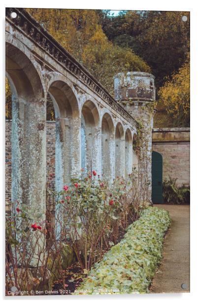 The Enchanting Rose Garden of Abbotsford House Acrylic by Ben Delves