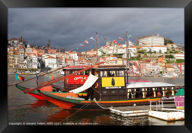 Barcos Rabelos (Port Barges), Porto, Portugal Framed Print by Geraint Tellem ARPS
