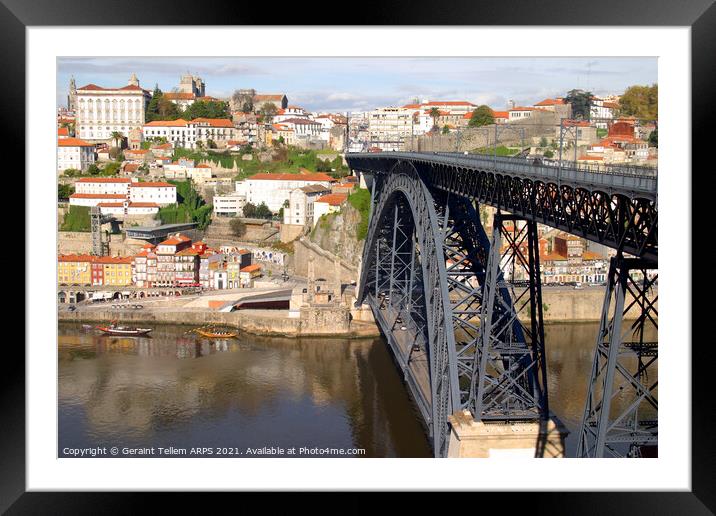 Ponte D. Luis Bridge, Porto, Portugal Framed Mounted Print by Geraint Tellem ARPS