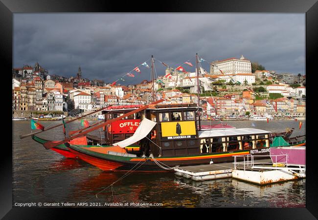 Barcos Rabelos (Port Barges), Porto, Portugal Framed Print by Geraint Tellem ARPS