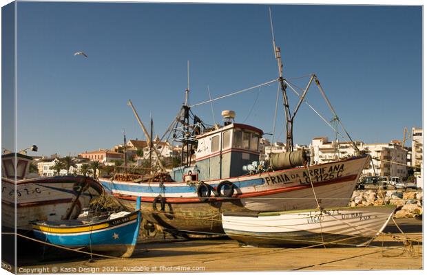 Old Harbour, Lagos, Algarve, Portugal Canvas Print by Kasia Design