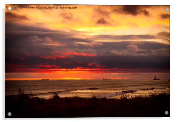 Xmas day sunrise Acrylic by Jim Jones