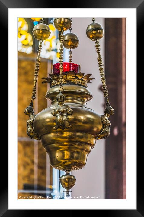 Incense Burner Santa Maria Gloriosa de Frari Church Venice Italy Framed Mounted Print by William Perry