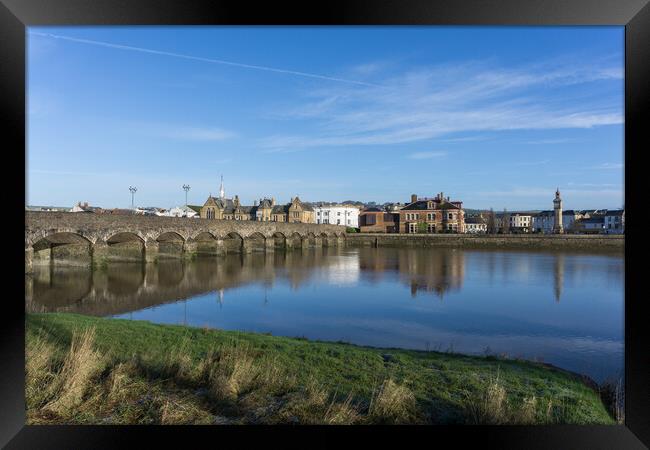 Barnstaple Ancient Long Bridge Framed Print by Tony Twyman