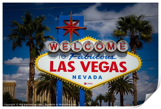 Welcome to Vegas! Print by Phil Emmerson