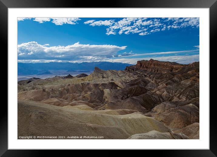 Death Valley View Framed Mounted Print by Phil Emmerson