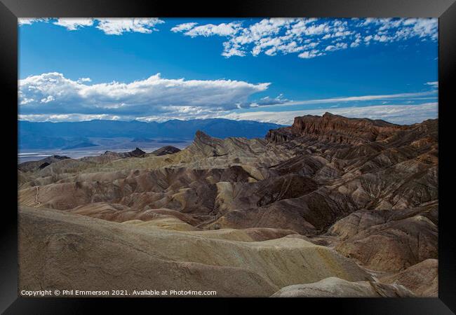 Death Valley View Framed Print by Phil Emmerson
