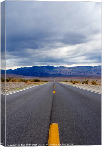 Desert Road Canvas Print by Phil Emmerson