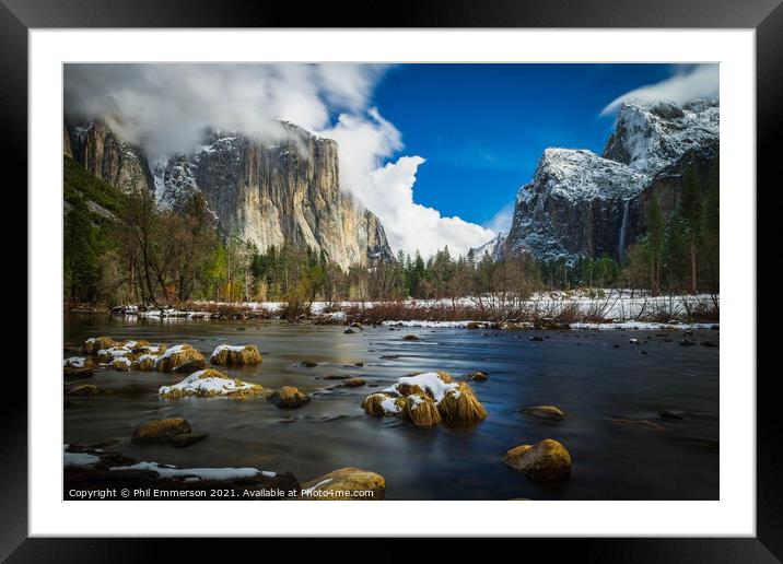Yosemite Valley Framed Mounted Print by Phil Emmerson