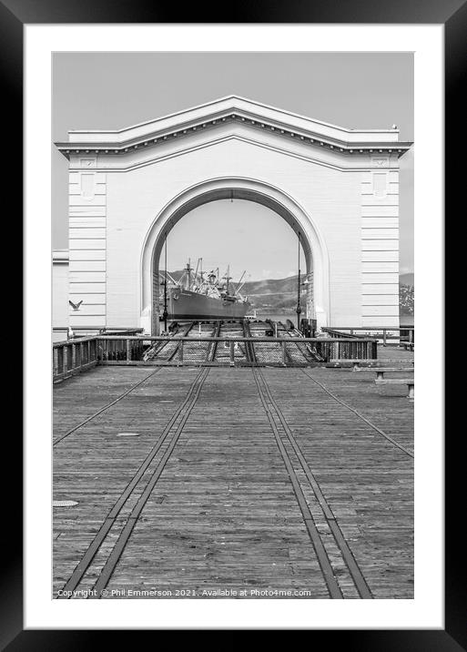 San Fransisco Harbour Framed Mounted Print by Phil Emmerson