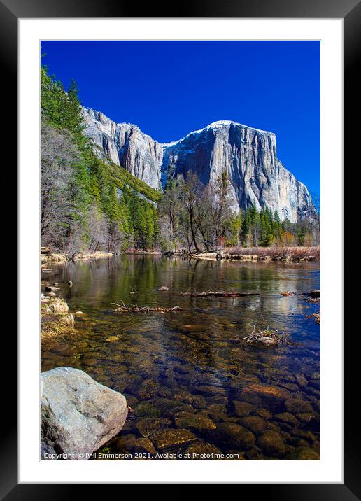 Half Dome reflection Framed Mounted Print by Phil Emmerson