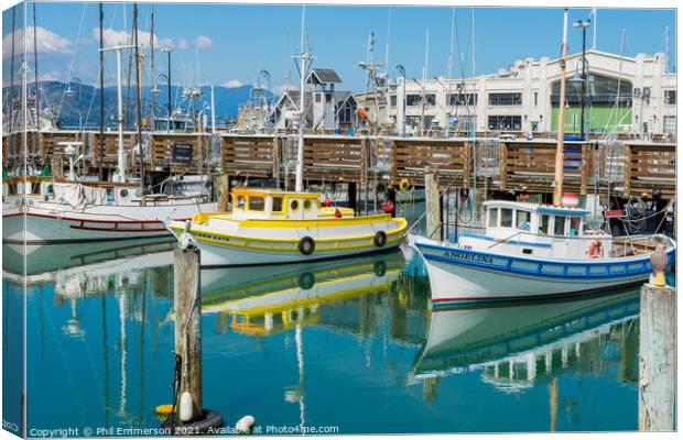 San Francisco Fishing Canvas Print by Phil Emmerson