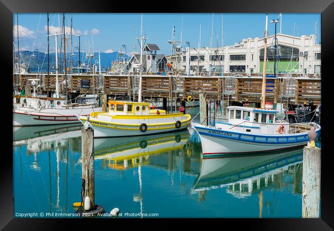 San Francisco Fishing Framed Print by Phil Emmerson