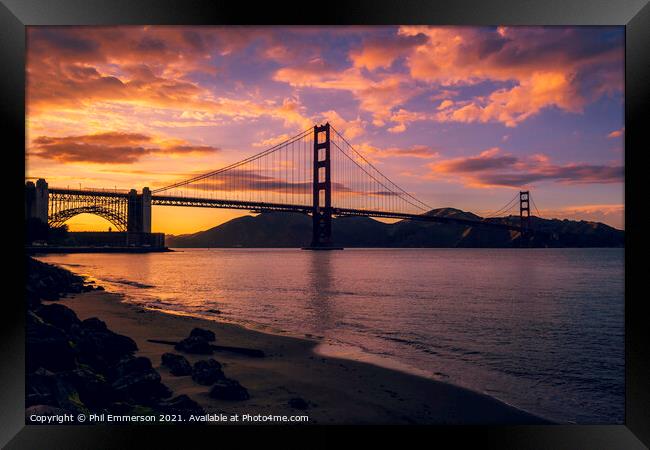 Californian Sunset Framed Print by Phil Emmerson