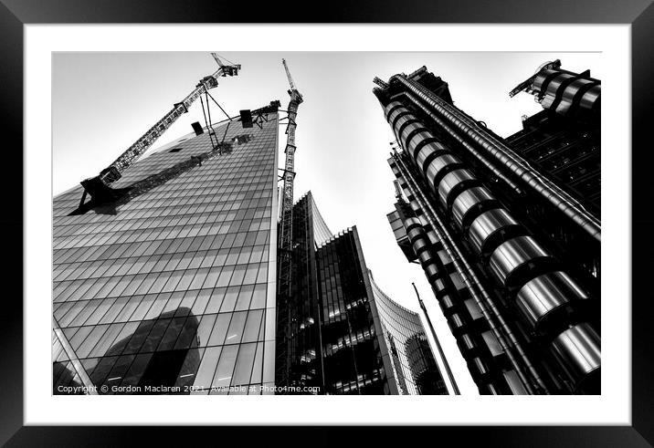 Lloyds of London & Leadenhall Street Buildings Framed Mounted Print by Gordon Maclaren