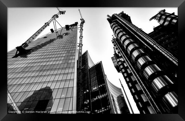 Lloyds of London & Leadenhall Street Buildings Framed Print by Gordon Maclaren