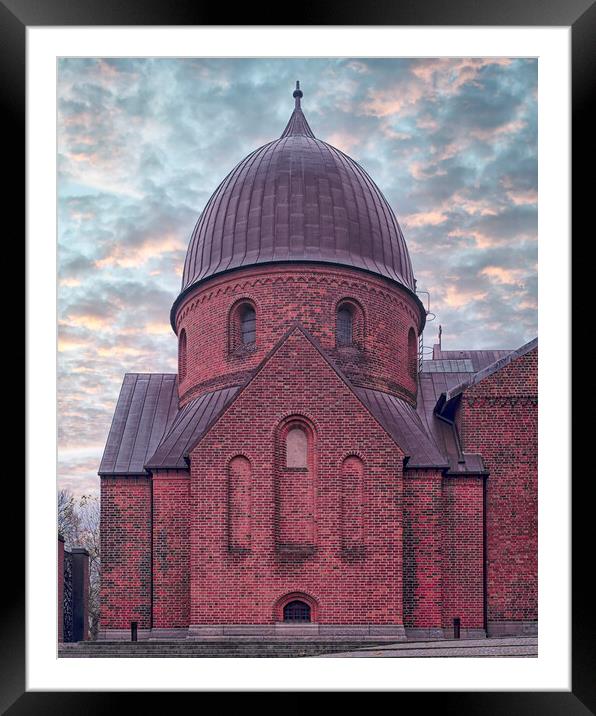 Roskilde Cathedral Facade Framed Mounted Print by Antony McAulay