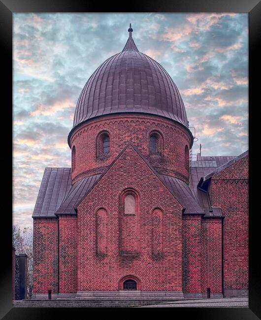 Roskilde Cathedral Facade Framed Print by Antony McAulay