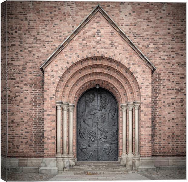 Roskilde Cathedral Main Entrance Canvas Print by Antony McAulay