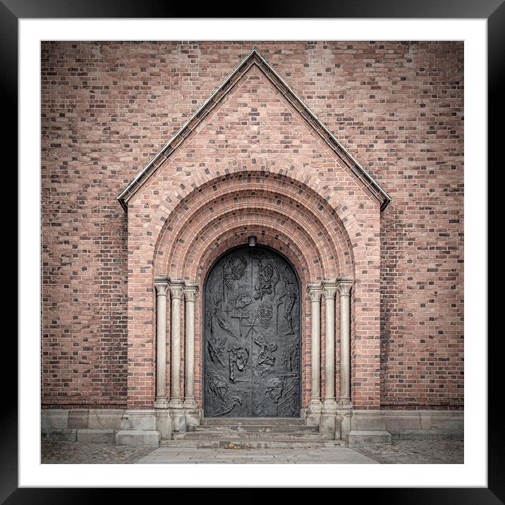 Roskilde Cathedral Main Entrance Framed Mounted Print by Antony McAulay