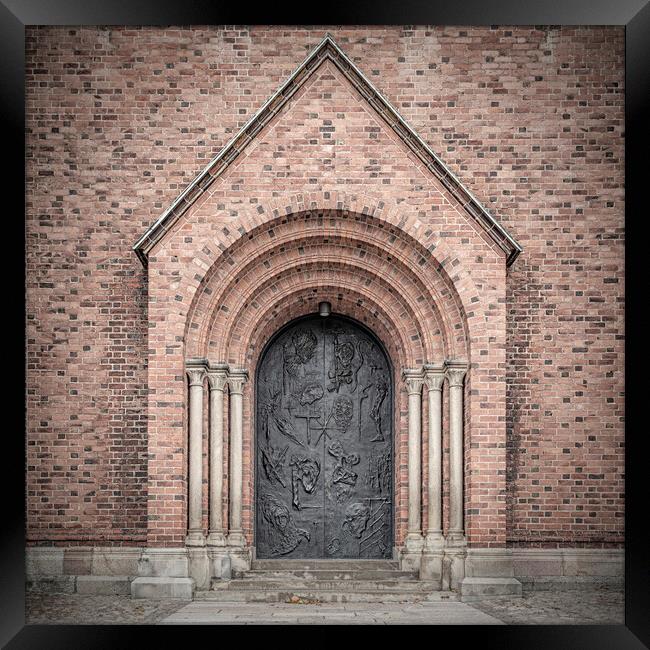 Roskilde Cathedral Main Entrance Framed Print by Antony McAulay