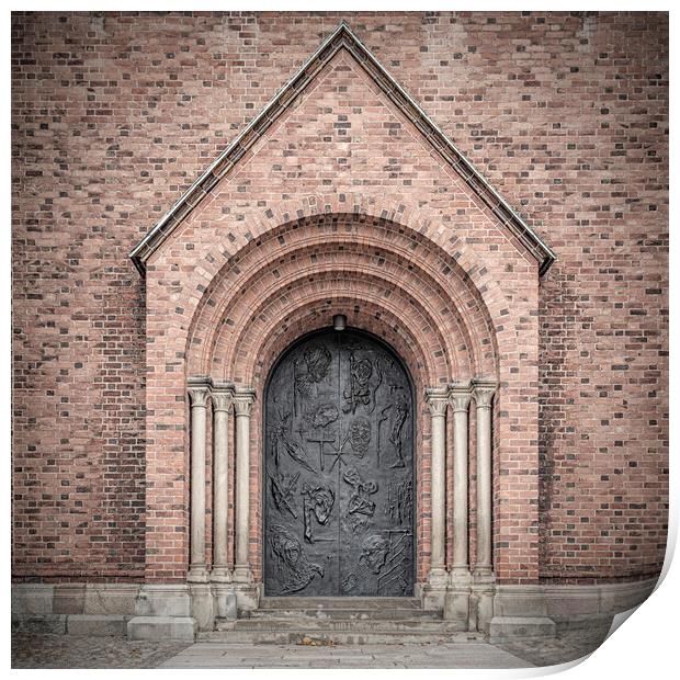 Roskilde Cathedral Main Entrance Print by Antony McAulay
