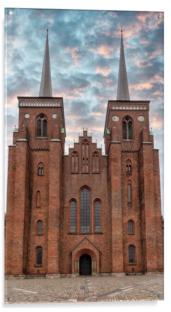 Roskilde Cathedral Twin Steeples Acrylic by Antony McAulay