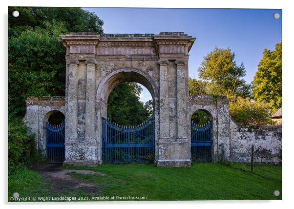 Freemantle Gate Godshill Isle Of Wight Acrylic by Wight Landscapes