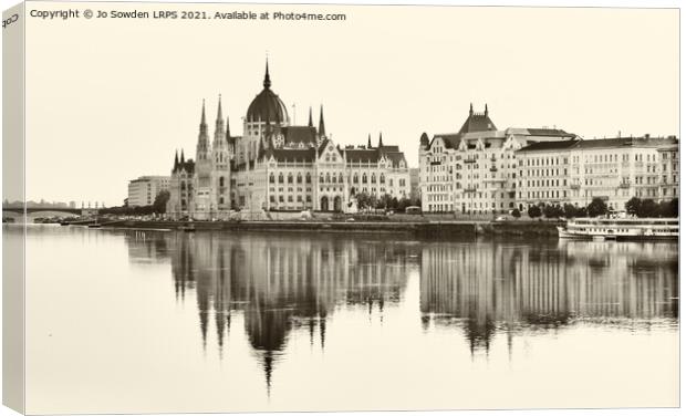 Budapest Reflections Canvas Print by Jo Sowden