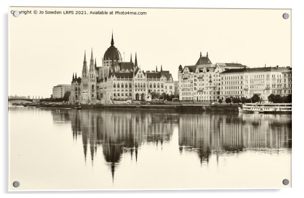 Budapest Reflections Acrylic by Jo Sowden