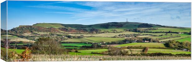 Stenbury Down Isle Of Wight Canvas Print by Wight Landscapes