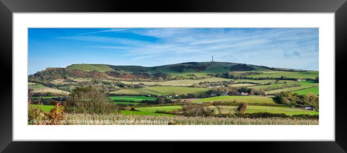 Stenbury Down Isle Of Wight Framed Mounted Print by Wight Landscapes