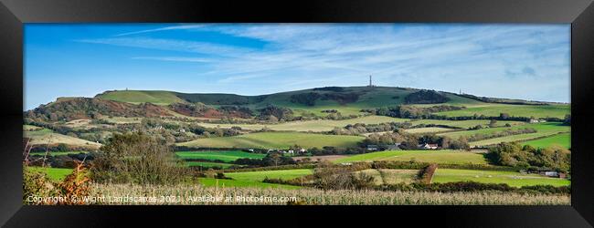 Stenbury Down Isle Of Wight Framed Print by Wight Landscapes