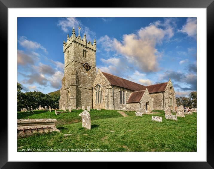 All Saints Church Godshill Framed Mounted Print by Wight Landscapes