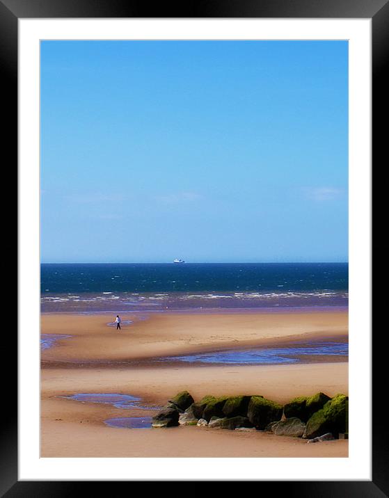 On the Beach Framed Mounted Print by Jacqui Kilcoyne